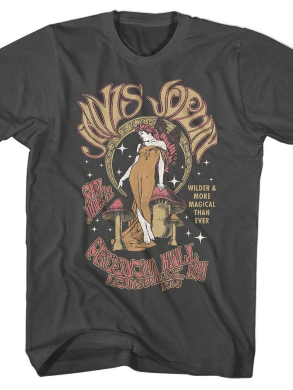 Janis Joplin Fairy and Moon Smoke T-Shirt Menswear Top
